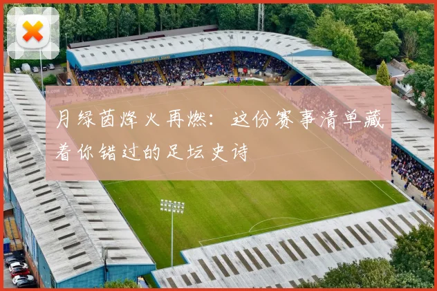 月绿茵烽火再燃：这份赛事清单藏着你错过的足坛史诗