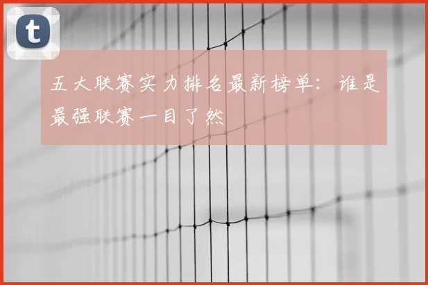 五大联赛实力排名最新榜单:谁是最强联赛一目了然